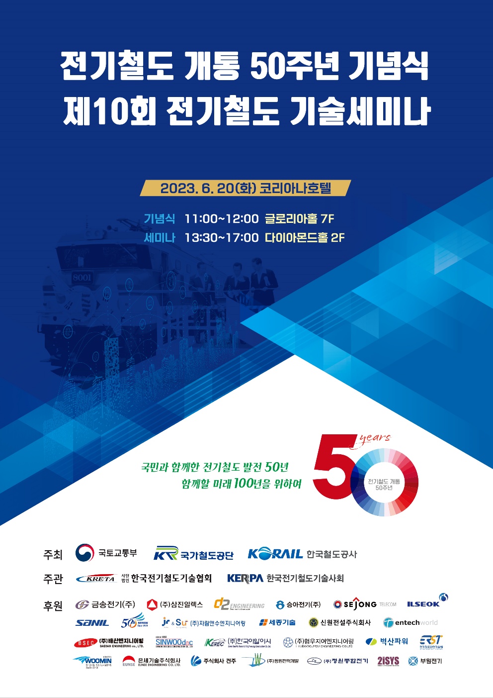 전기철도 개통 50주년 기념식 표창